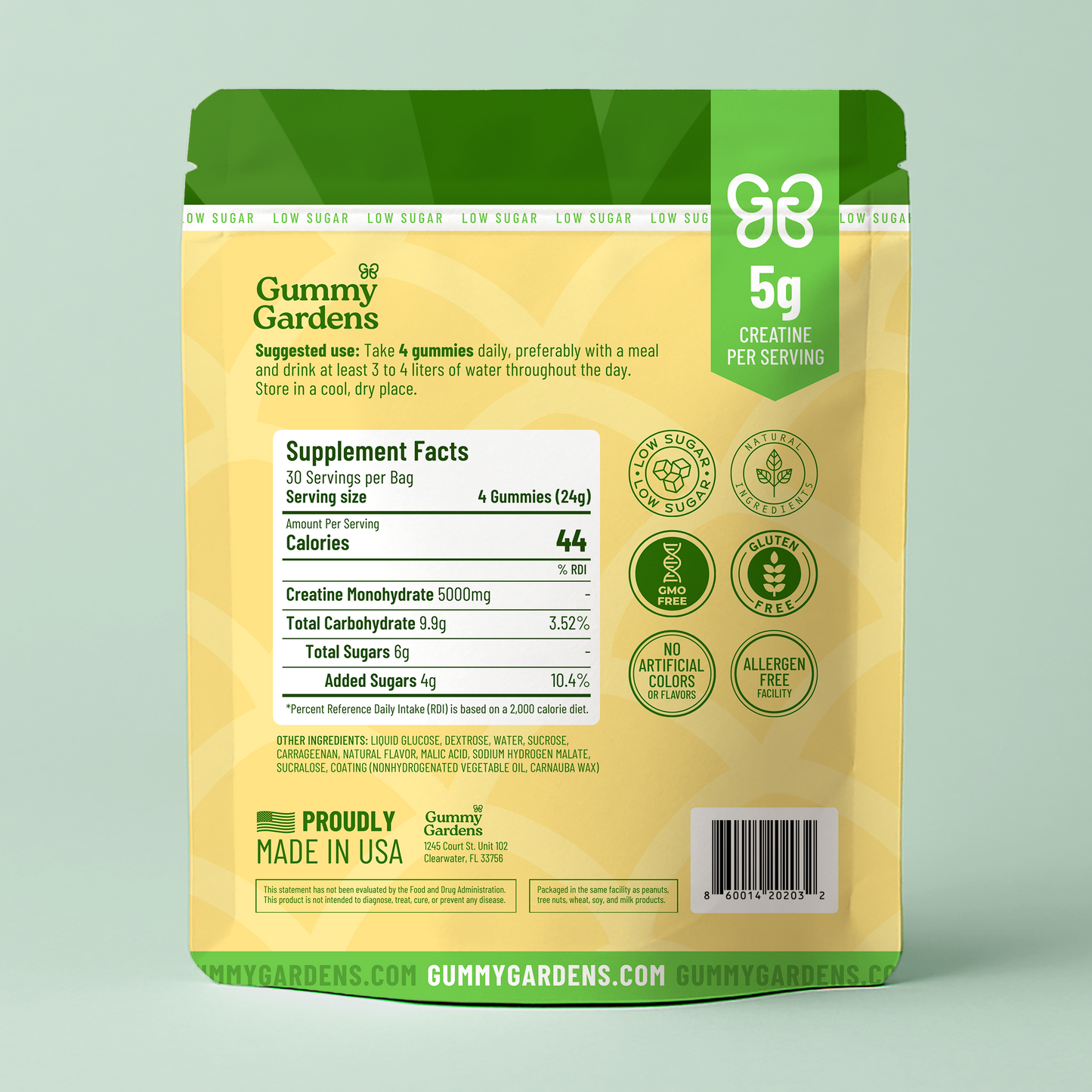 Gummy Gardens Low Sugar Creatine Gummies