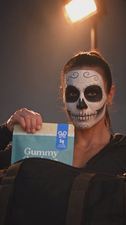 Tropical creatine gummies Halloween video