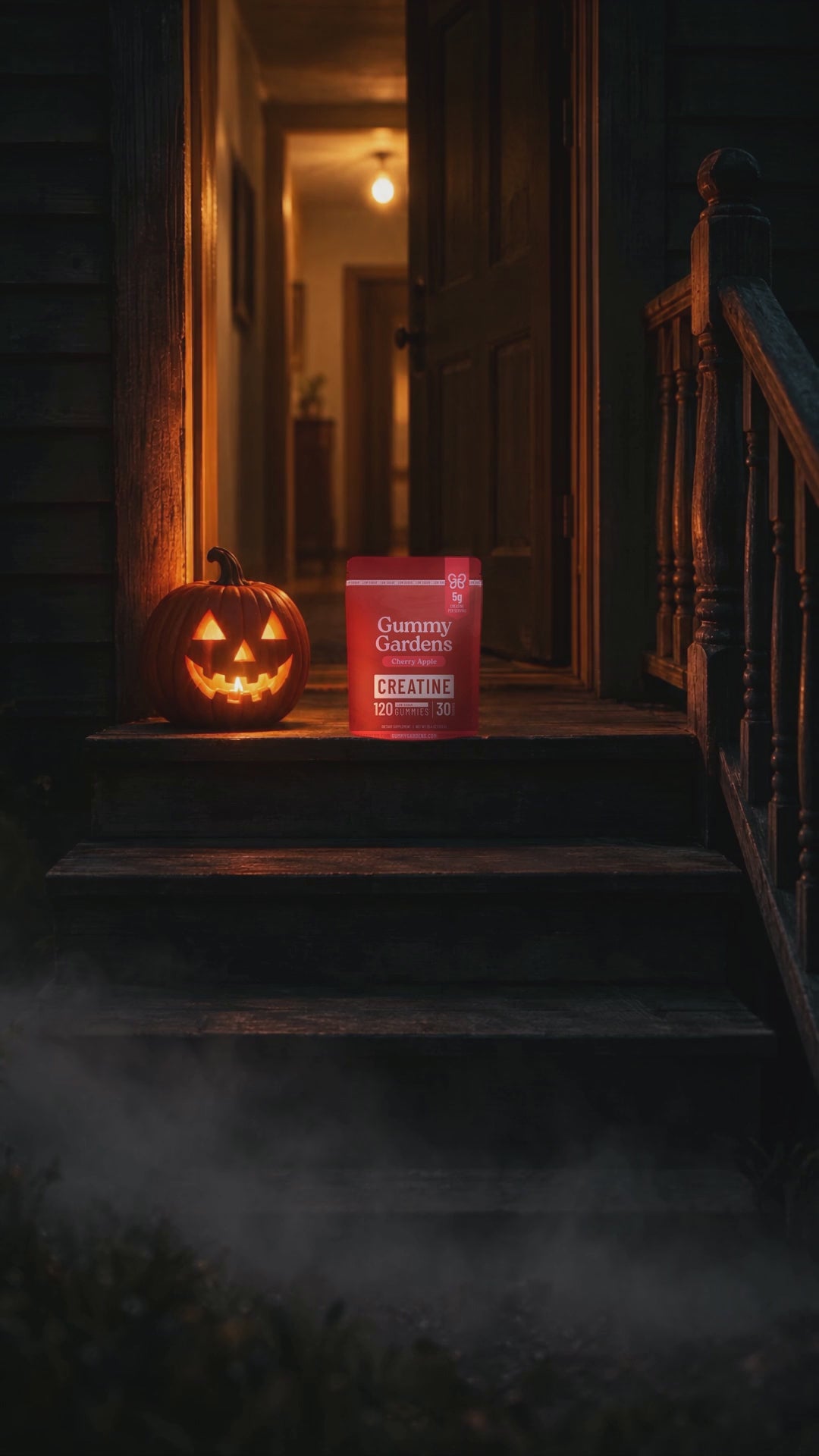 Gummy Gardens Cherry Apple low sugar creatine gummies – Halloween video: Candy? No. Creatine. (hook-first cut)